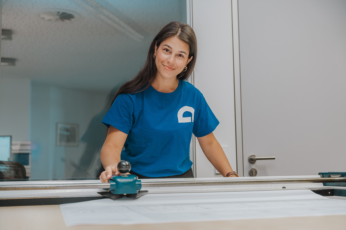 Anschließend müssen die Pläne noch beschnitten werden.